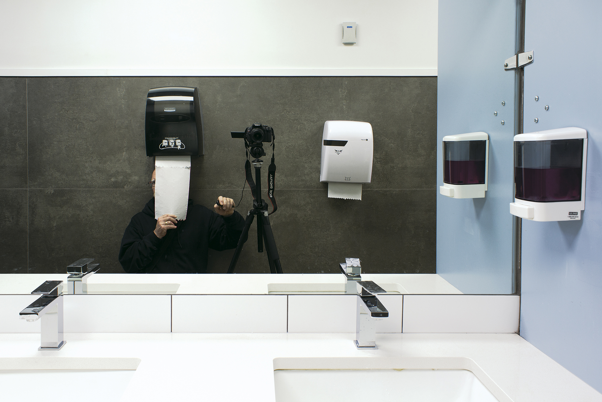 Self Portrait, 2nd Floor Washroom (south), Crossroads Art Centre, Calgary
