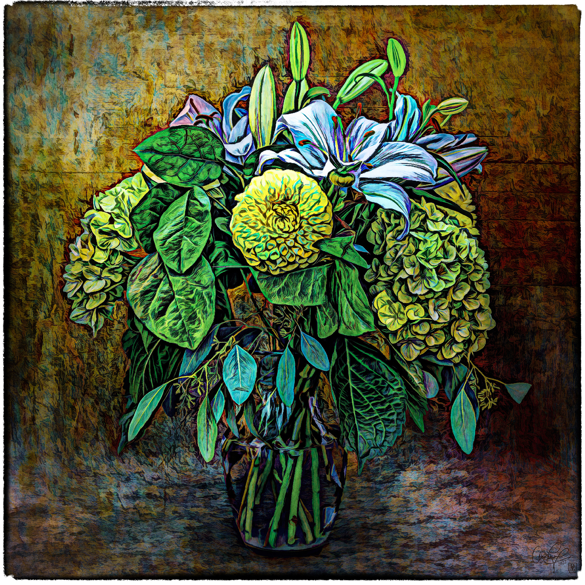 Hydrangeas Lilies